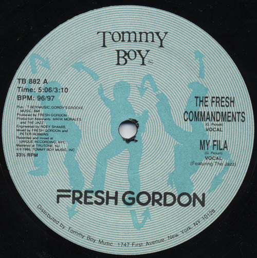 Fresh Gordon : The Fresh Commandments / My Fila (12")