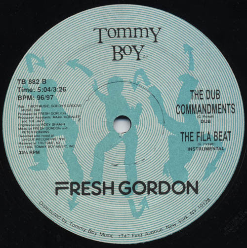 Fresh Gordon : The Fresh Commandments / My Fila (12")
