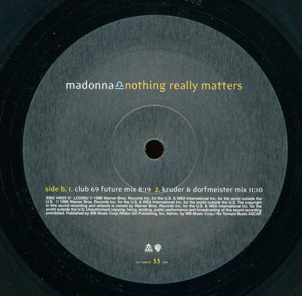 Madonna : Nothing Really Matters (12")