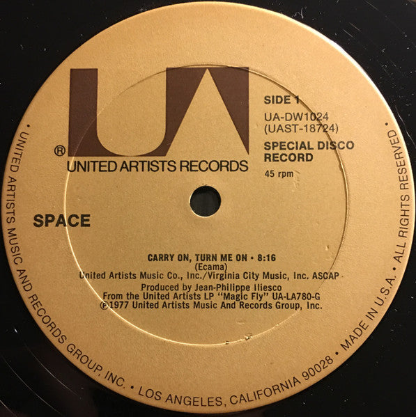 Space : Carry On, Turn Me On / Tango In Space (12")