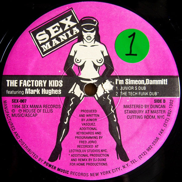 The Factory Kids Featuring Mark Hughes : I'm Simeon, Dammit! (2x12")