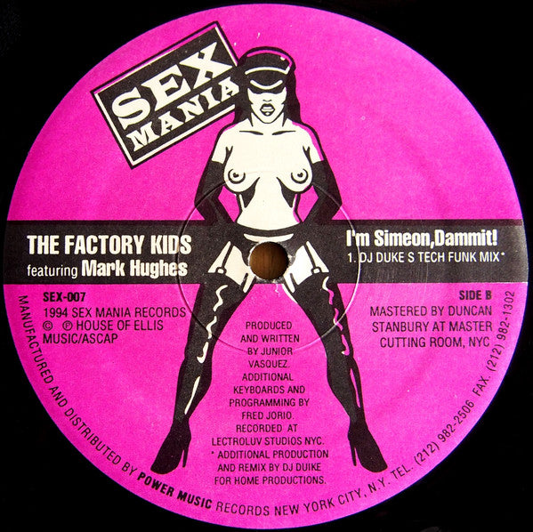 The Factory Kids Featuring Mark Hughes : I'm Simeon, Dammit! (2x12")