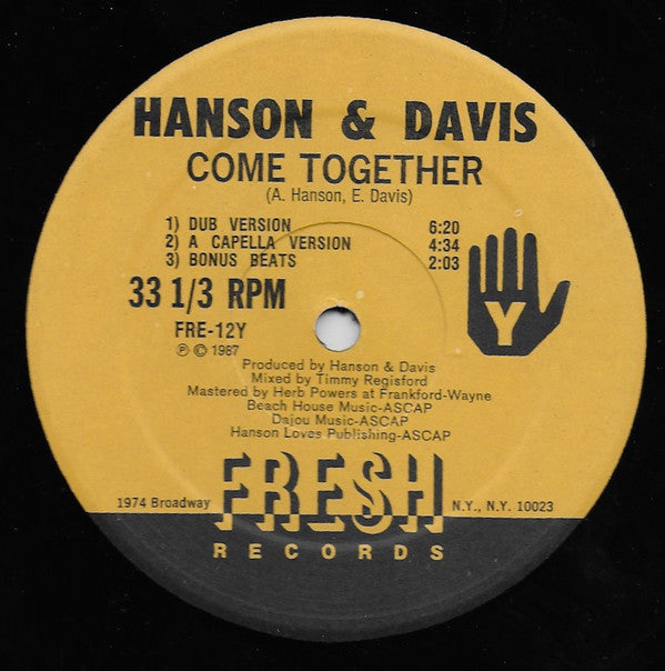 Hanson & Davis : Come Together (12")