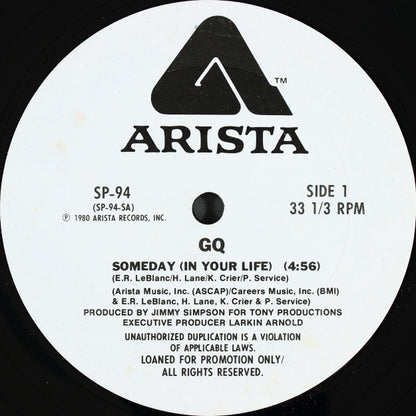 GQ : Someday (In Your Life) (12", Promo)