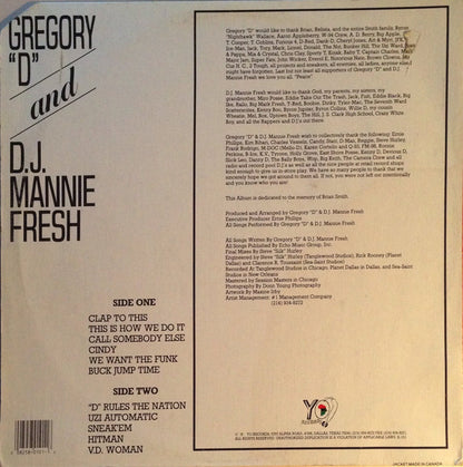 Gregory "D"* And D.J. Mannie Fresh* : "D" Rules The Nation (LP, Album, Gat)