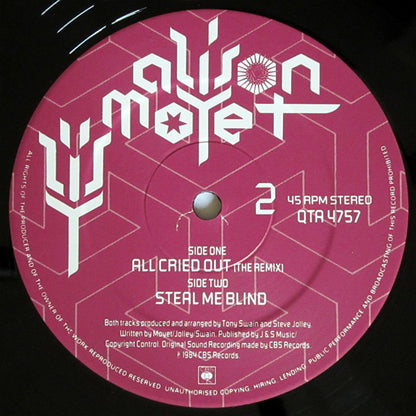 Alison Moyet : All Cried Out (The Remix) (12", Single)