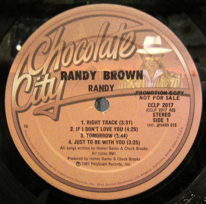 Randy Brown (2) : Randy (LP, Album, Promo, 18)