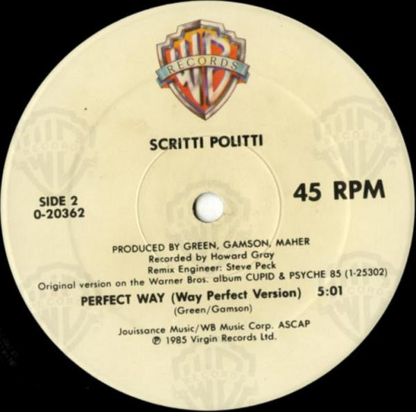 Scritti Politti : Perfect Way (12", Maxi, SRC)