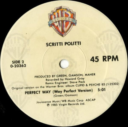 Scritti Politti : Perfect Way (12", Maxi, SRC)