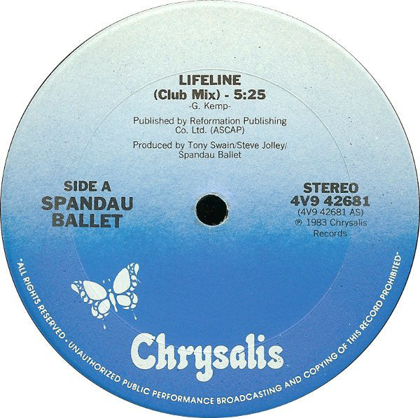 Spandau Ballet : Lifeline (Special Club Mix) (12")