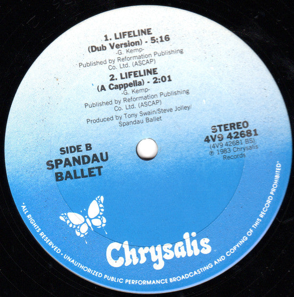 Spandau Ballet : Lifeline (Special Club Mix) (12")