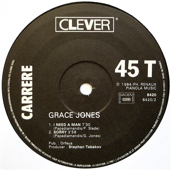 Grace Jones : Biggest Hits (12", Maxi, Comp)