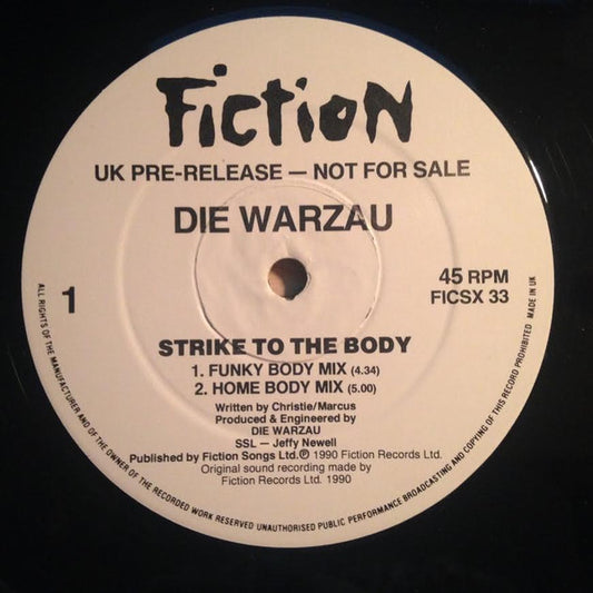 Die Warzau : Strike To The Body (12", Single, Promo)