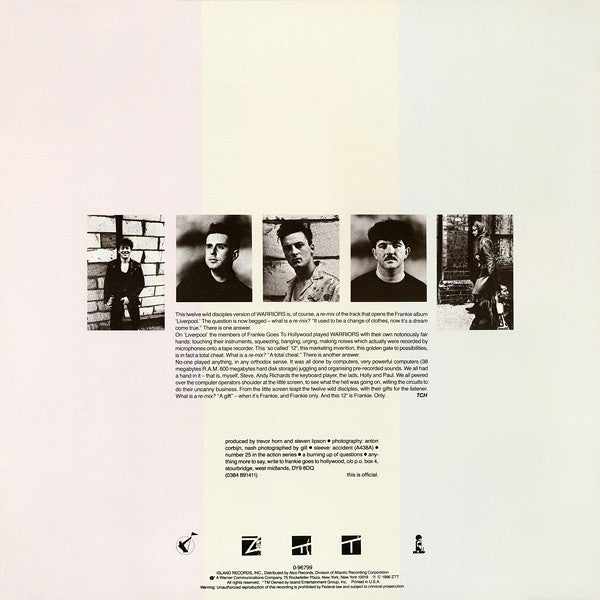 Frankie Goes To Hollywood : Warriors Of The Wasteland (12", Single)