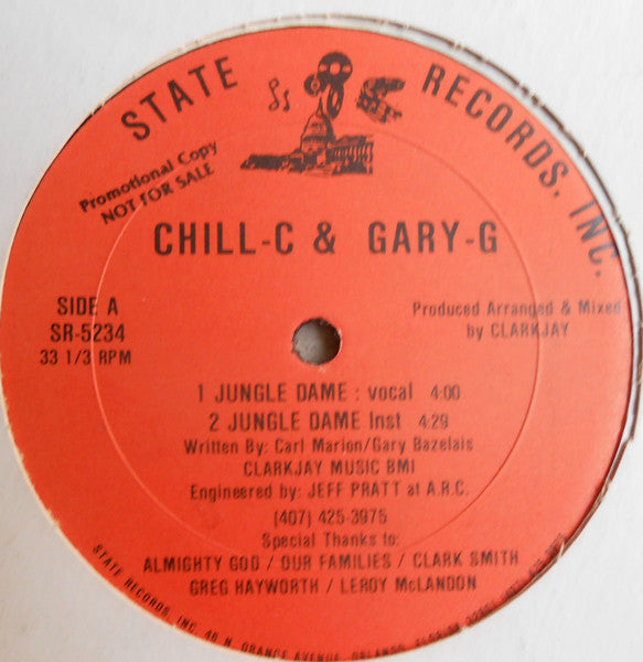 Chill-C* & Gary-G* : Jungle Dame (12", Promo)