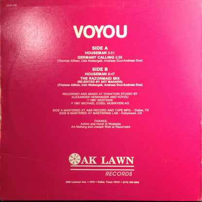 Voyou : Houseman / Germany Calling (12", Single)