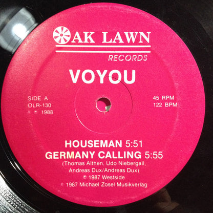 Voyou : Houseman / Germany Calling (12", Single)