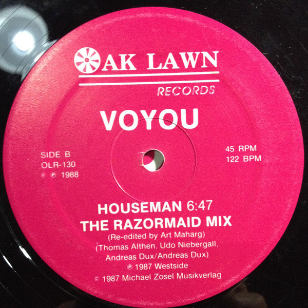 Voyou : Houseman / Germany Calling (12", Single)