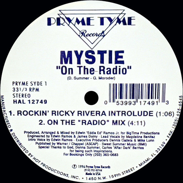 Mystie : On The Radio (12", Single)