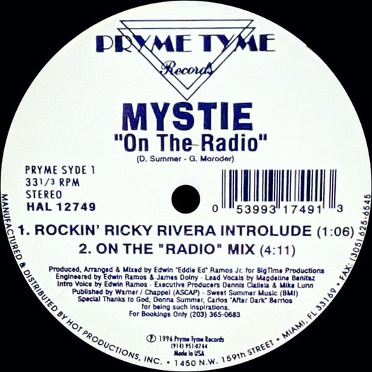 Mystie : On The Radio (12", Single)