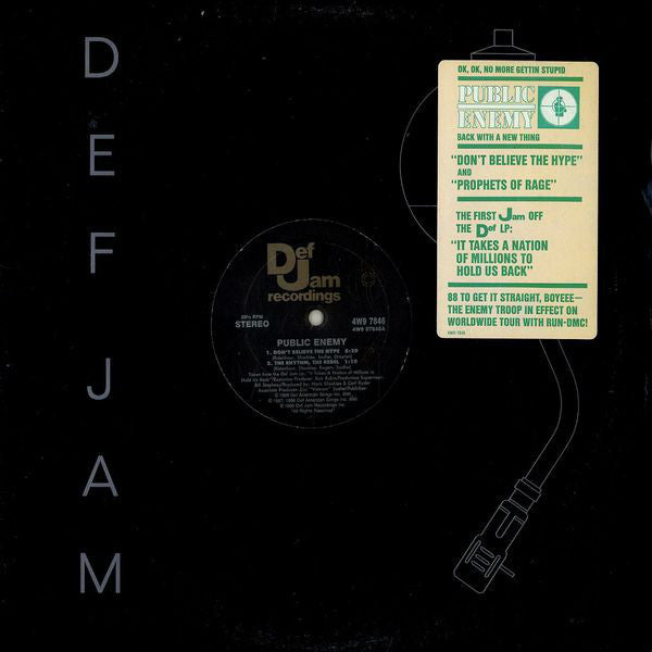 Public Enemy : Don't Believe The Hype (12", M/Print)
