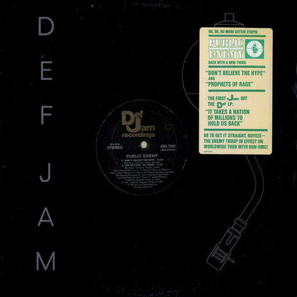 Public Enemy : Don't Believe The Hype (12", M/Print)