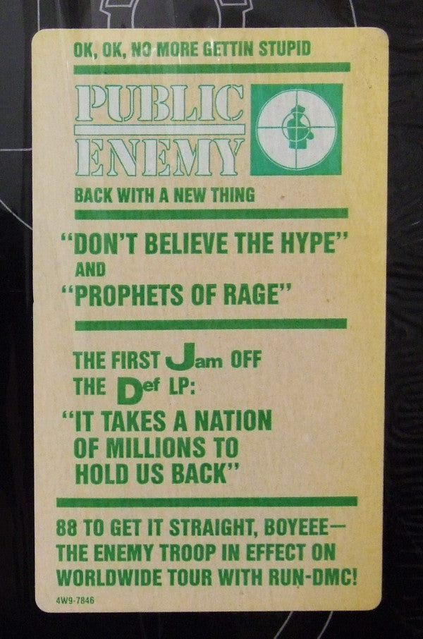 Public Enemy : Don't Believe The Hype (12", M/Print)