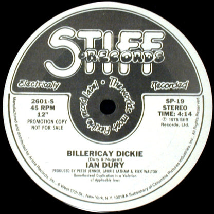 Ian Dury : Wake Up And Make Love With Me (12", Promo)