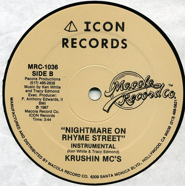 Krushin MC's : Nightmare On Rhyme Street (12")