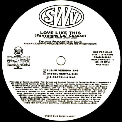 SWV : Gettin' Funky / Love Like This (12", Single, Promo)