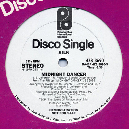 Silk (6) : Midnight Dancer (12", Promo)