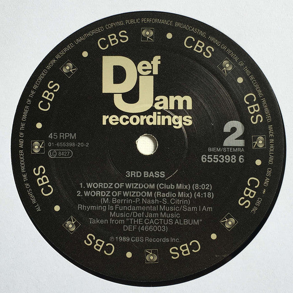 3rd Bass : The Gas Face (12", Maxi)
