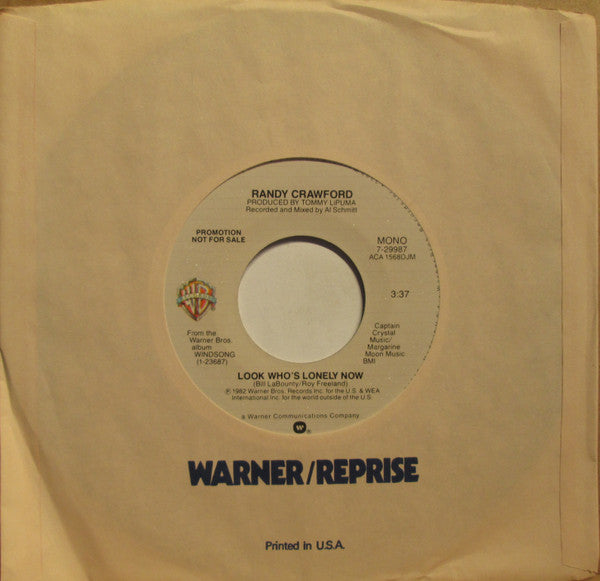 Randy Crawford : Look Who's Lonely Now (7", Mono, Promo)