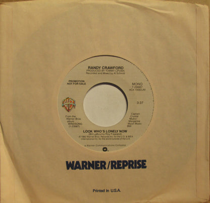 Randy Crawford : Look Who's Lonely Now (7", Mono, Promo)