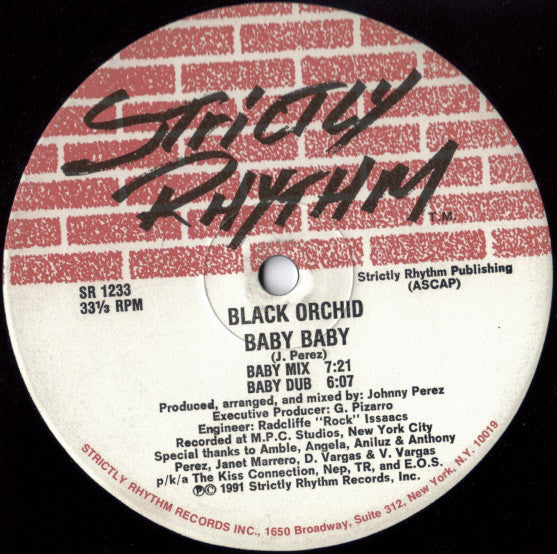 Black Orchid (3) : Techno Dreams / Baby Baby (12")