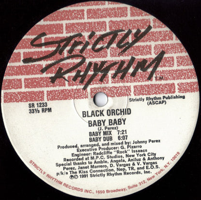 Black Orchid (3) : Techno Dreams / Baby Baby (12")