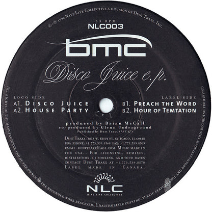 BMC : Disco Juice E.P. (12", EP)