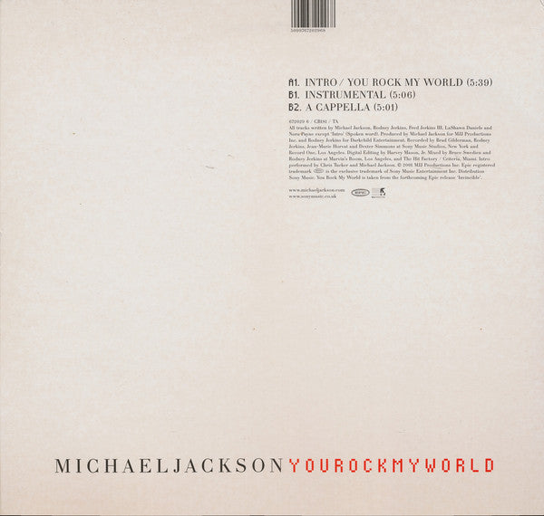 Michael Jackson : You Rock My World (12", Maxi)