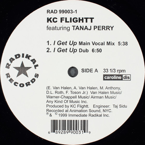 KC Flightt Featuring Tanaj Perry : I Get Up / Clubland (12")