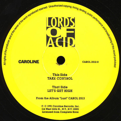 Lords Of Acid : Take Control (12")