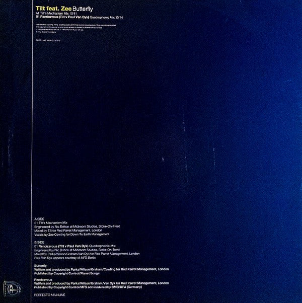 Tilt Feat. Zee* : Butterfly (12")