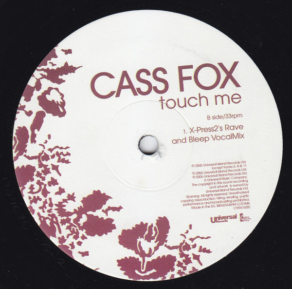 Cass Fox* : Touch Me (12")