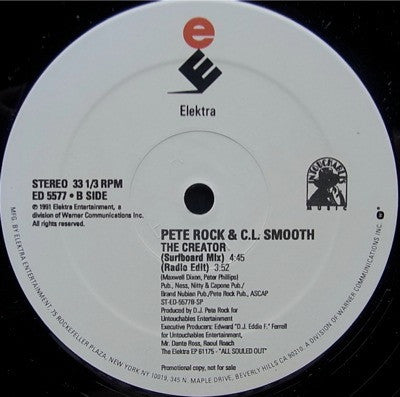 Pete Rock & C.L. Smooth : The Creator (12", Promo)