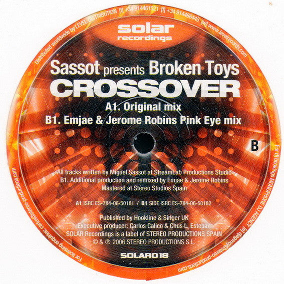 Sassot* Presents Broken Toys (2) : Crossover (12")