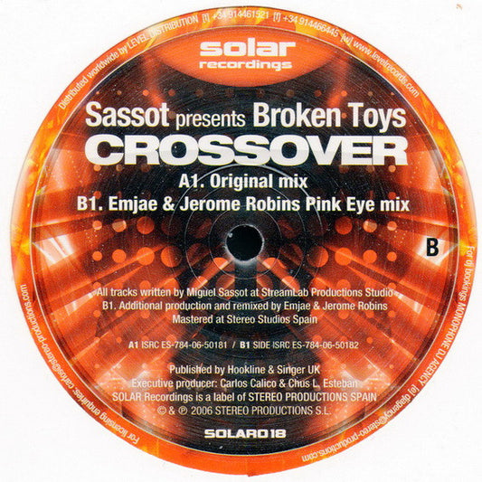 Sassot* Presents Broken Toys (2) : Crossover (12")