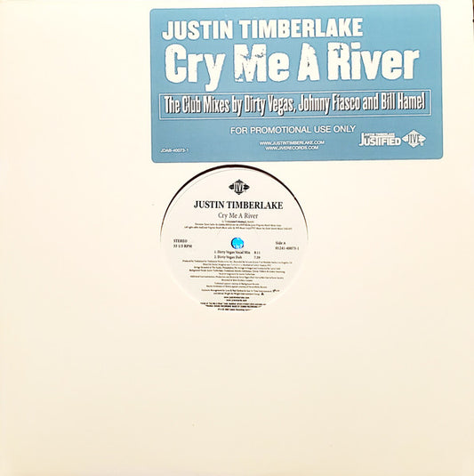 Justin Timberlake : Cry Me A River (12", Promo)