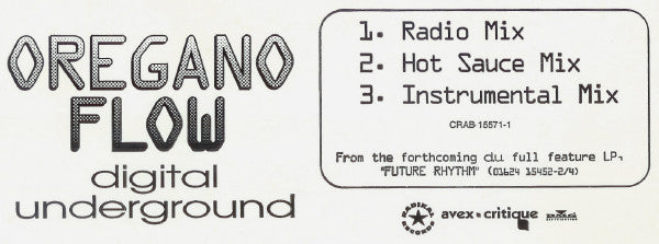 Digital Underground : Oregano Flow (12", Promo)