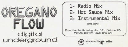 Digital Underground : Oregano Flow (12", Promo)