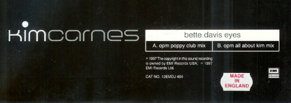 Kim Carnes : Bette Davis Eyes (The OPM Mixes) (12", Promo)