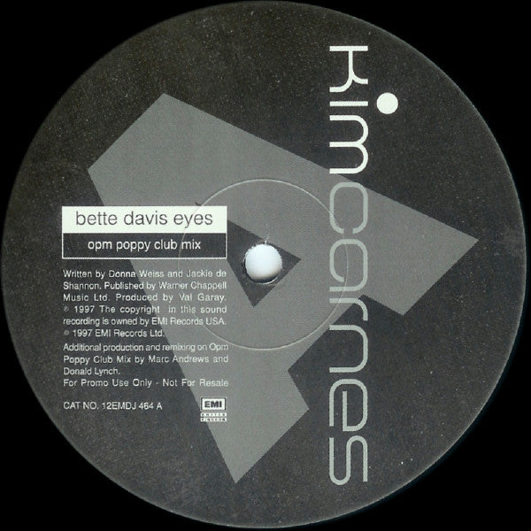 Kim Carnes : Bette Davis Eyes (The OPM Mixes) (12", Promo)